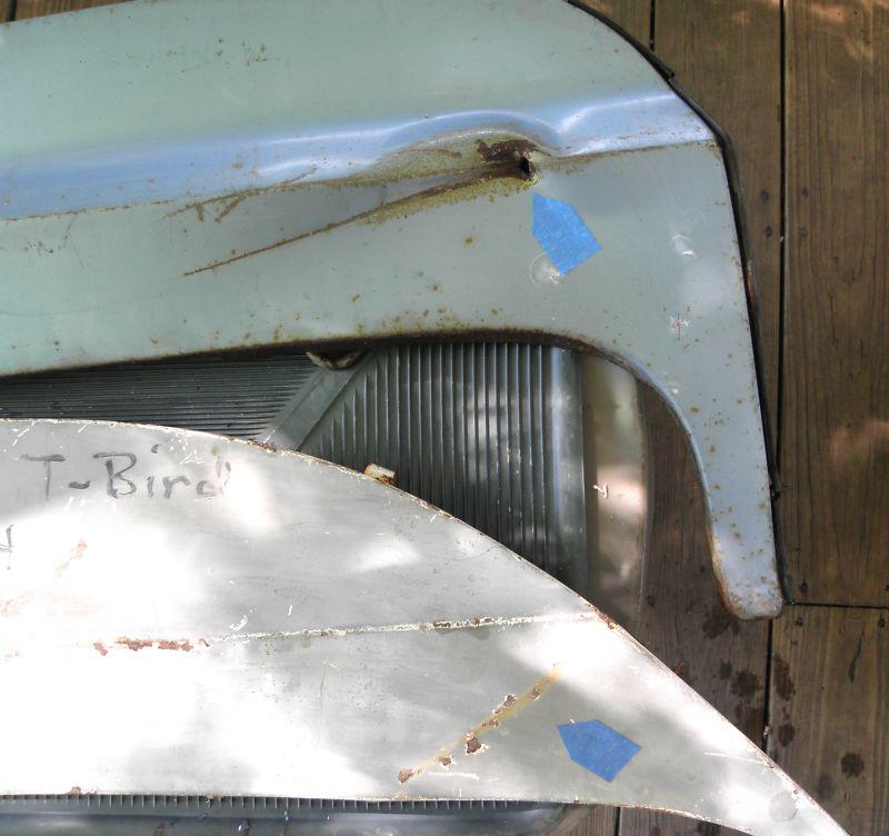 1964 1965 1966 Thunderbird Fender Skirts Gray/Blue Pair, US $28.95, image 8