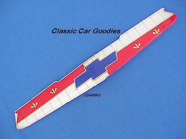 1956 1958 chevy 6 cylinder hood emblem new!