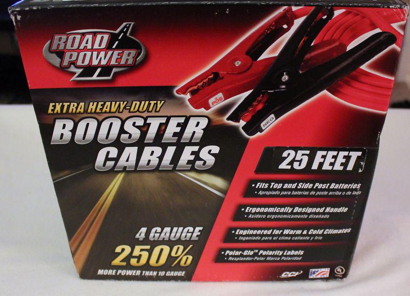 Road power extra heavy duty booster cable 4 gauge 25feet