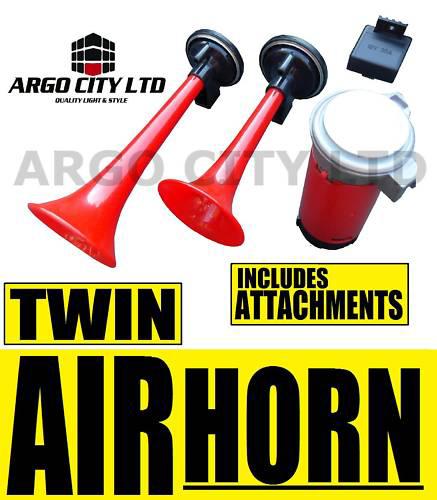 Car van air horn twin dual tone 12v + relay land rover