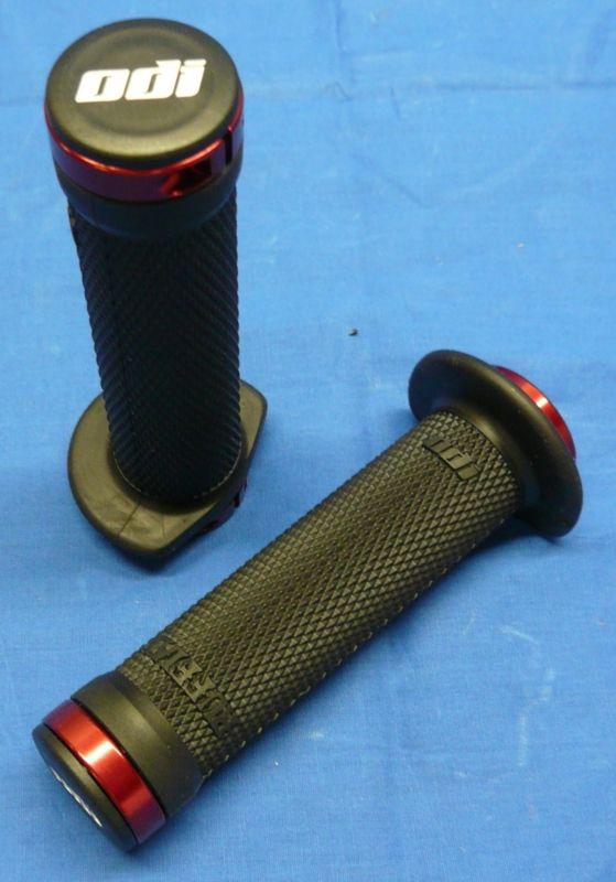 Kawasaki kfx 450r kfx450 odi ruffian lock thumb throttle grips red new handlebar