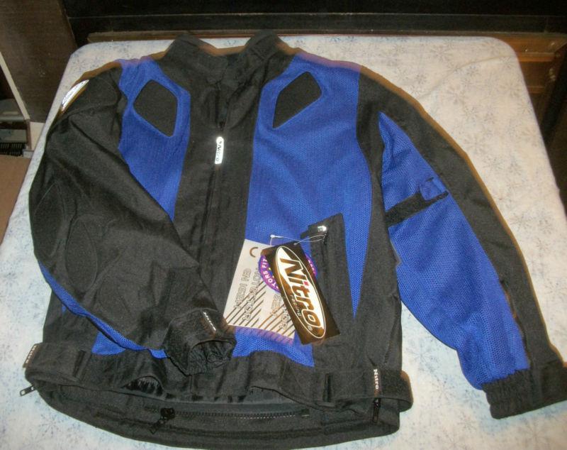 New nitro racing purple mesh armored motorcycle jacket small new w/ tags purple