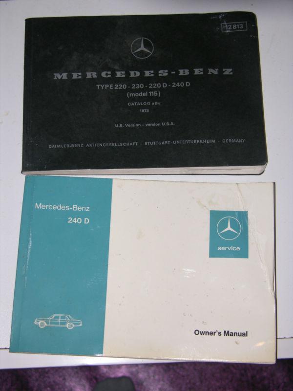 1973 original mercedes benz 220 230 240 d 115 parts manual catalog