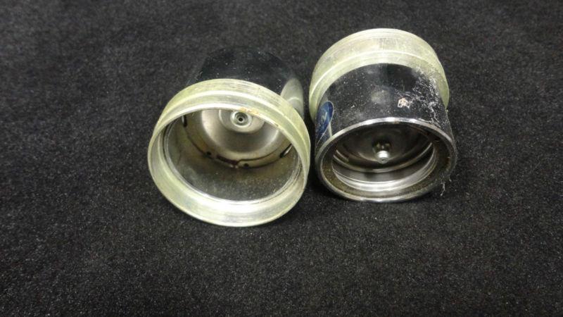 Pair of chrome plated bearing protectors #2562 bearing buddy 