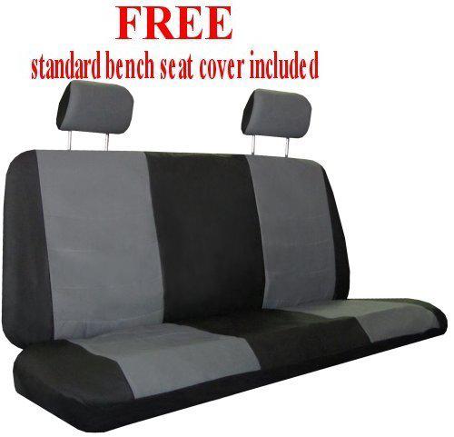 Grey Black Car Seat Covers w/ Steering Wheel Cover & Floor Mats and More #5 , US $58.48, image 2
