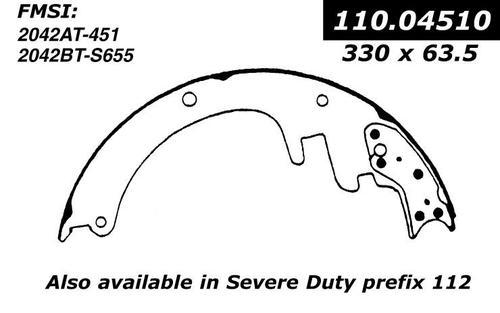 Centric 111.04510 brake pad or shoe, rear-new brake shoe-preferred