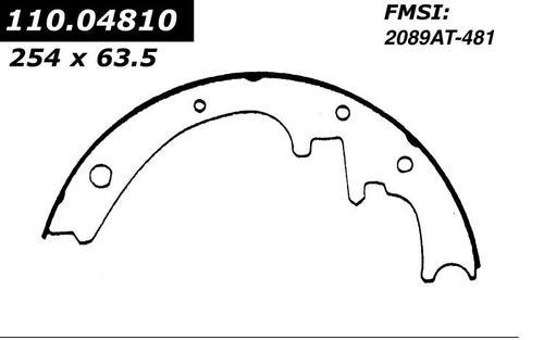 Centric 112.04810 brake pad or shoe, rear-severe duty brake shoe