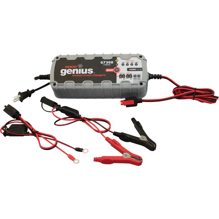 Noco genius wicked smart multipurpose battery charger-7.2 amp 12/24v #g7200