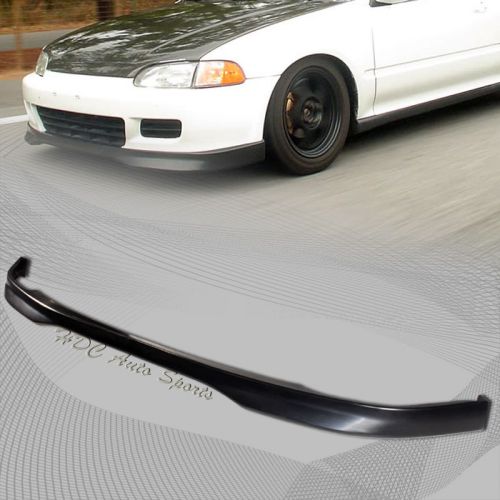 For 1992-1995 honda civic sedan type-r style polyurethane black front bumper lip