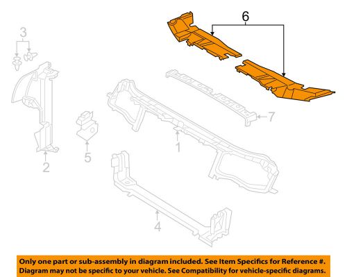 Dodge chrysler oem 11-14 charger radiator support-sight shield right 5182336aa