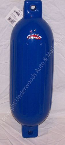 Blue boat fender 4.5'' x 16'' bumper vinyl docking new