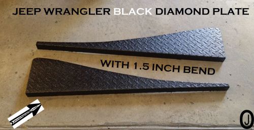 Jeep wrangler tj black diamond plate  fender tops  with large 1.5 inch bend.