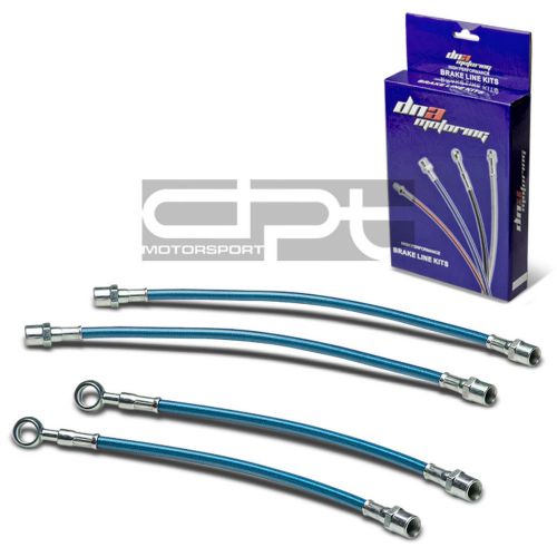 For audi a4/s4 replacement front/rear stainless hose blue pvc coated brake line