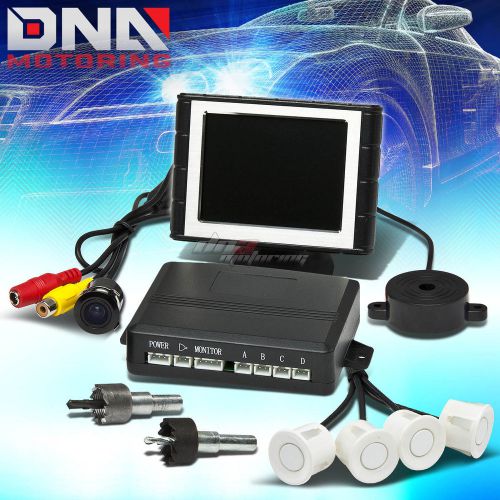 Dna back-up reverse parking safety white sensor+tft-lcd monitor+camera+buzzer