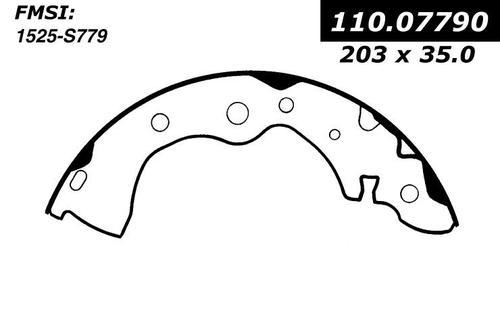 Centric 111.07790 brake pad or shoe, rear-new brake shoe-preferred
