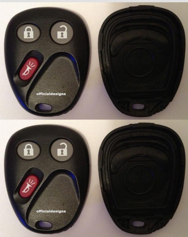 Two new 3 button chevy gm lhj011 case and pad car remote keyless entry fob