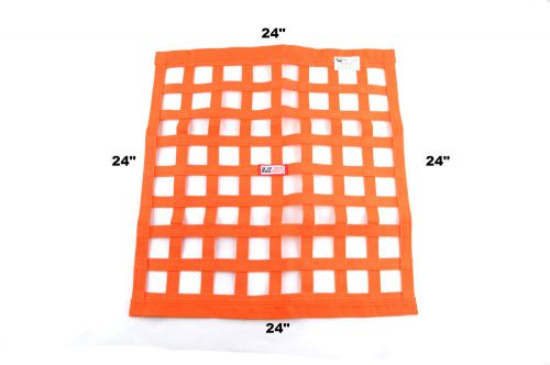 Rjs racing equipment sfi 27.1 orange ribbon window net 24x24 1000-5