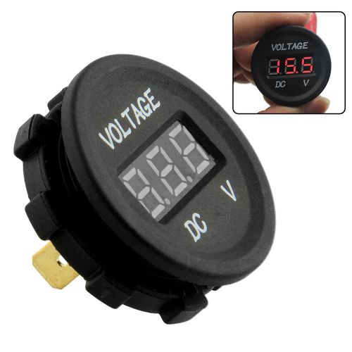 Car vehicle motorcycle led digital voltmeter waterproof voltage measure monitor