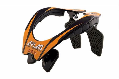Atlas original neck braces orange adult small motocross mx atv tld ktm thor fox