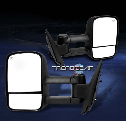 03-06 chevy silverado gmc sierra tow extendable power heated mirrors left+right