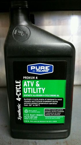 Polaris premium 4 atv and utility oil quart. 2871281