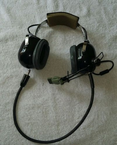 Vintage david clark straightaway #19lb-87 aviation headset with microphone parts