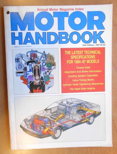 Motor handbook, technical specs for 1984-87 u.s. and import models
