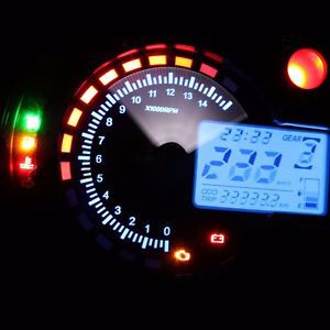 New 299km/h lcd digital motorcycle speedometer odometer motor bike tachometer