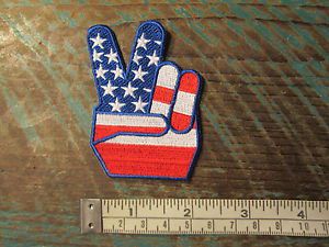 New american flag peace sign racing patch hippie vw bus bug beetle nascar 60s