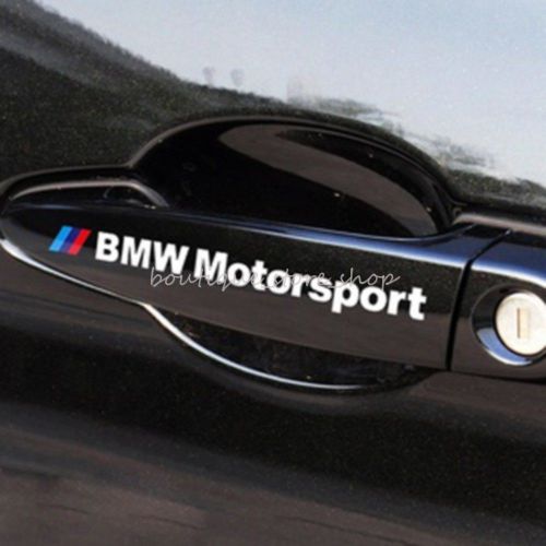 4pcs white door handle doorknob vehicle truck car stickers decal for bmw