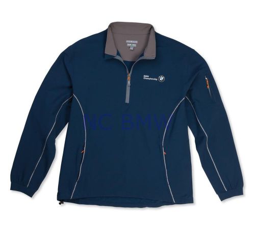 Bmw peter millar belfast 1/4 zip windblock pullover men midnight black l large