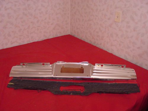 Nos 1964 chevrolet impala bel air biscayne rear bumper filler panel #3833275