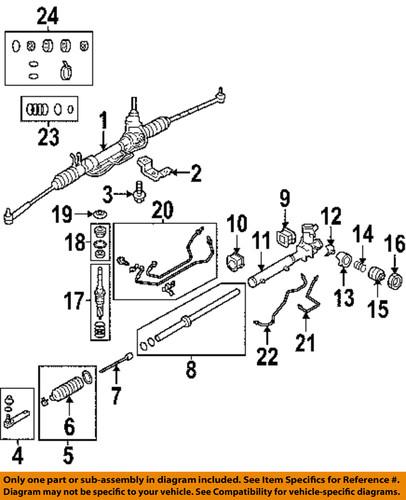 Subaru oem 34190sa020 steering gear-pipe assembly