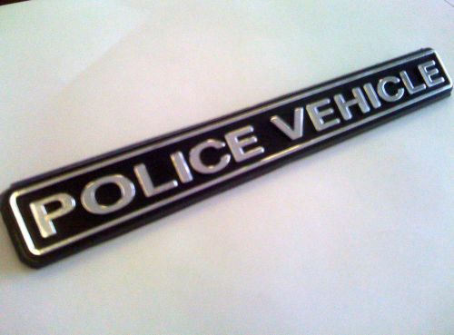 Police interceptor police vehicle rear emblem.  new &amp; rare