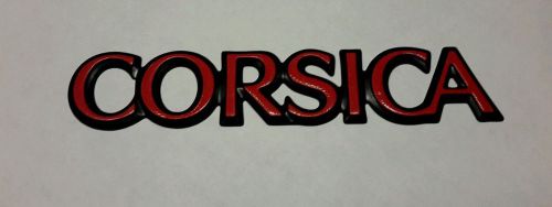 Chevy corsica emblem red 6.75" long 1.25" high 20649410