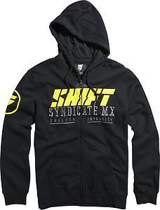 Shift stockade mens zip up fleece hoody black/yellow
