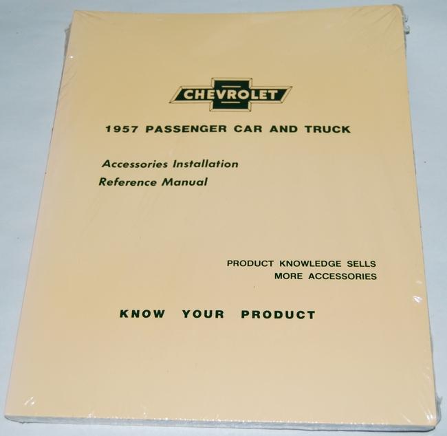 57 chevy chevrolet accessory installation manual book 1957