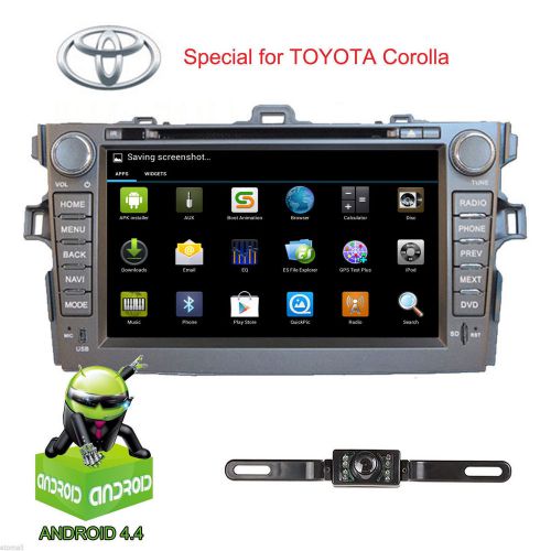 Quad core android 4.4 car dvd stereo gps navi radio for toyota corolla+free cam