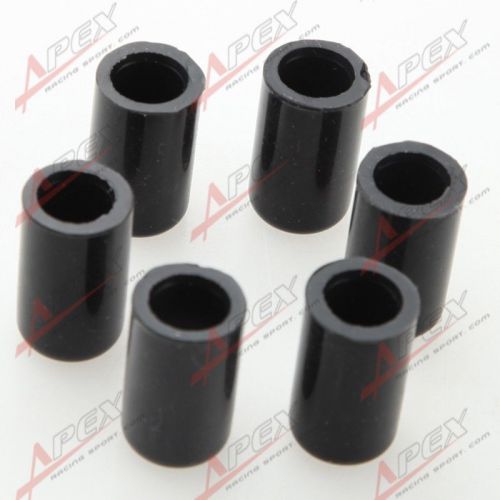 6pcs 12mm 15/32" silicone blanking cap intake vacuum hose end bung plug black