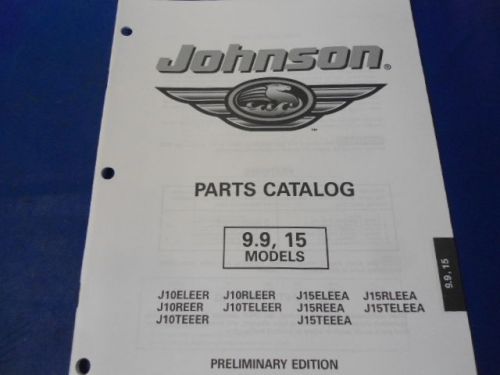 1998  johnson parts catalog , 9.9, 15 models