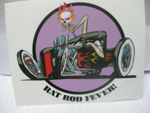 Rat rod fever sticker   chopper  bobber  rat rod  hot rod