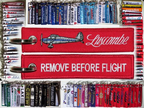 Luscombe aircraft keychain keyring tag part pilot owner remove before flight 8