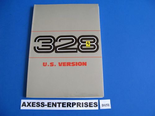 1986 1987 ferrari 328 gtb 328 gts owners manual drivers instructions book # d151