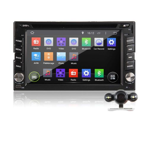 Android 4.4 6.2" car stereo radio double 2din 3g wifi gps dvd player navigation