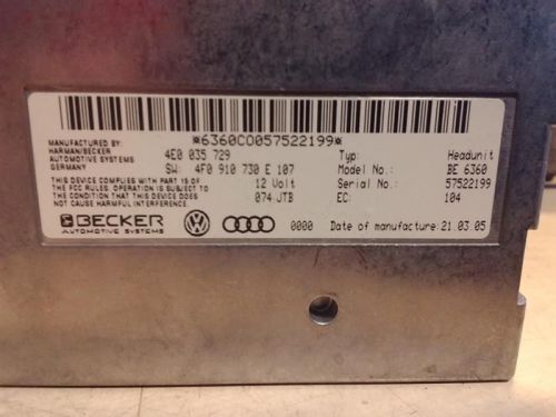 A6 audi   2005 info/gps/tv screen 263889