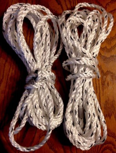1/2&#034; 12mm 34ft. twisted three strand nylon rope (x2) new!