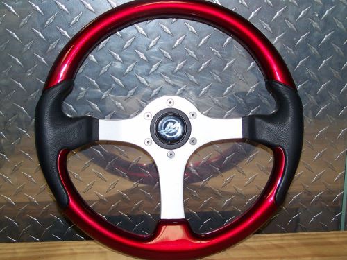 Steering wheel u-flex # spargirs red with black grips