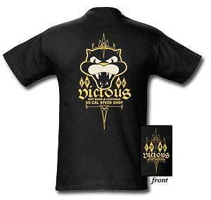 Xl so cal vicious hot rod t-shirt black custom retro street cat 1946 rat