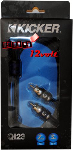 Kicker qi23 2-channel 3 meters (9.8') q-series interconnect rca signal cable