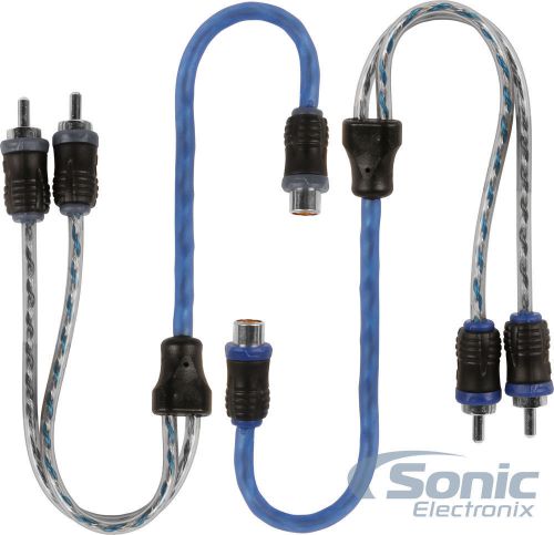 Nvx xiv2m 2-pack of 1 female to 2 male y-adapter rca interconnect cables
